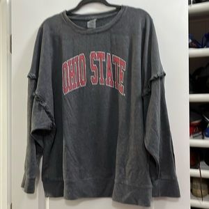 XXL Gameday Couture thin dolman ruffle sleeve Ohio State sweatshirt